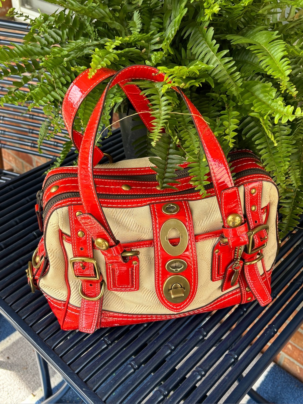 RARE Coach Legacy Lily Satchel 11968 Burnt Orange Canvas 65th Anniversary